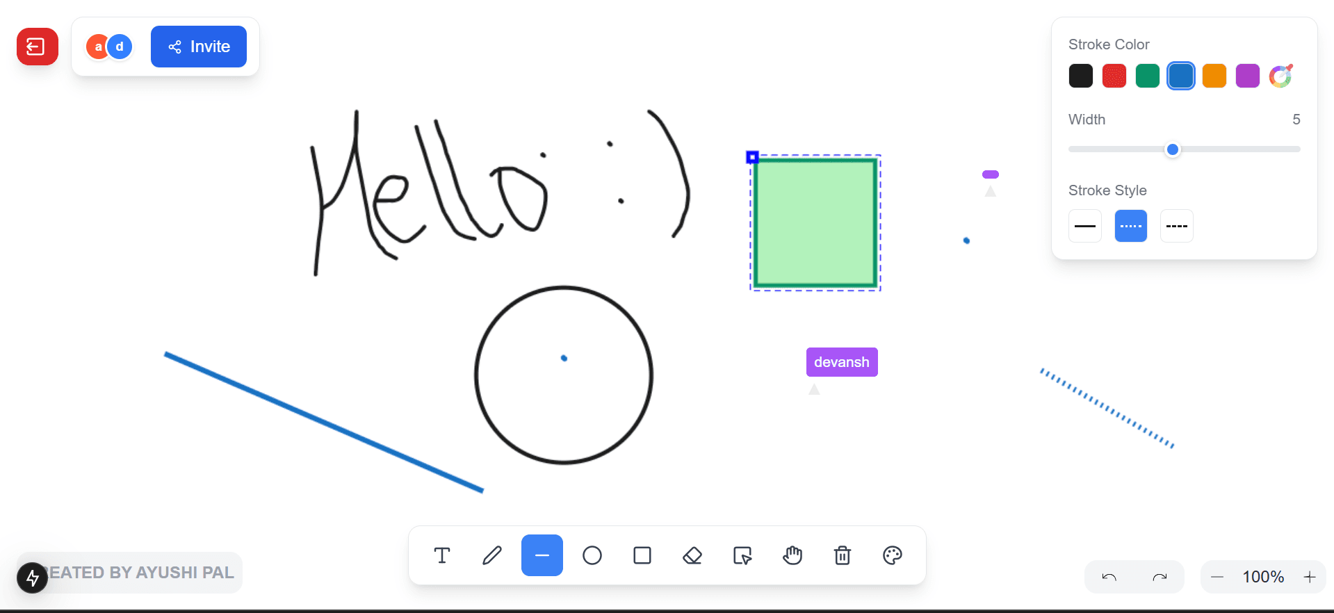 collaborative canvas demo